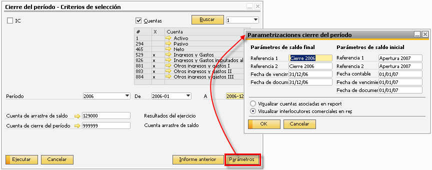 Cierre del per&iacute;odo Contable en SAP Business One paso 6