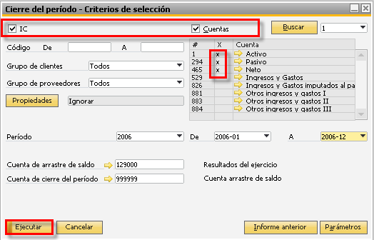 Cierre del per&iacute;odo Contable en SAP Business One paso 8